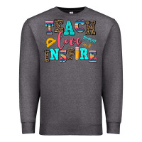 Charcoal Heather teach love inspire Premium Sweatshirt - AdoDesignShop