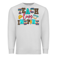 Dove Grey teach love inspire Premium Sweatshirt - AdoDesignShop