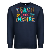 Navy teach love inspire Premium Sweatshirt - AdoDesignShop