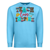 Ocean Blue teach love inspire Premium Sweatshirt - AdoDesignShop