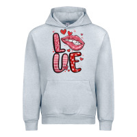 Heather Grey western love lips Urban Hoodie - MaliasSmallBusiness