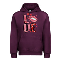 Mauve Wine western love lips Urban Hoodie - MaliasSmallBusiness