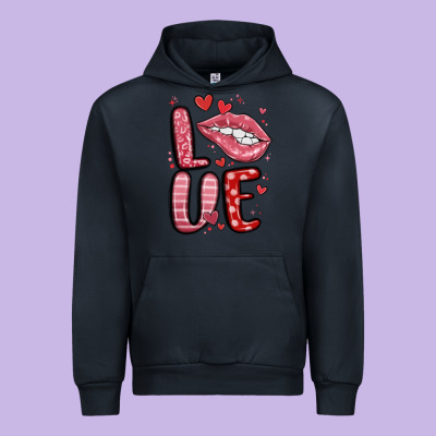 Western Love Lips Urban Hoodie Designed By Maliassmallbusiness