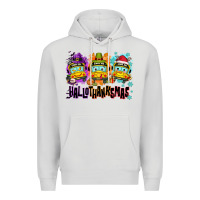 Dove Grey Happy Hallothanksmas school bus Premium Hoodie - NancyCooperArtShop