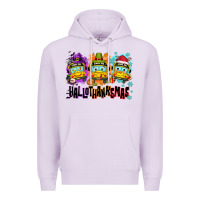 Lilac Happy Hallothanksmas school bus Premium Hoodie - NancyCooperArtShop