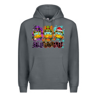 Rock Happy Hallothanksmas school bus Premium Hoodie - NancyCooperArtShop