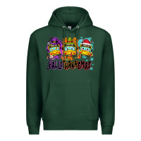 Sports Green Happy Hallothanksmas school bus Premium Hoodie - NancyCooperArtShop