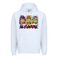 White Happy Hallothanksmas school bus Premium Hoodie - NancyCooperArtShop