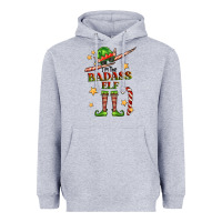 Heather Grey im the badass elf Heavyweight Hoodie - FaDigitalArtStudio