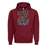 Burgundy i m not a hot mess i m a spicy disaster Zipper Hoodie - Zillion Design Studio