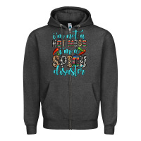 Charcoal Heather i m not a hot mess i m a spicy disaster Zipper Hoodie - Zillion Design Studio