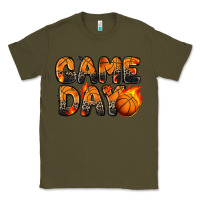 Army Green game day basketball leopard Classic Tee - Zillion Design Studio