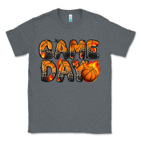 Charcoal Heather game day basketball leopard Classic Tee - Zillion Design Studio