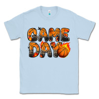 Dusty Blue game day basketball leopard Classic Tee - Zillion Design Studio