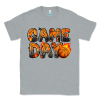 Heather Grey game day basketball leopard Classic Tee - Zillion Design Studio