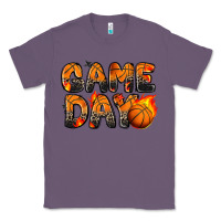 Lavender game day basketball leopard Classic Tee - Zillion Design Studio