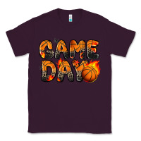 Plum game day basketball leopard Classic Tee - Zillion Design Studio