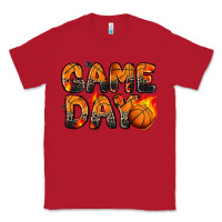 Red game day basketball leopard Classic Tee - Zillion Design Studio