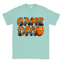 Seafoam game day basketball leopard Classic Tee - Zillion Design Studio