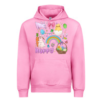 Fuchsia Pink easter hoppy bunny Urban Hoodie - MaliasSmallBusiness