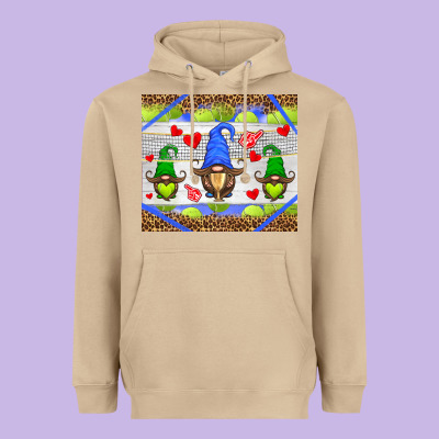 Western Tennis Gnome Heavyweight Hoodie Designed By Hra Design Shop