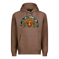 Chestnut turquoise cowhide sunflower headband highland cow Premium Hoodie - Jasminsmagicworld