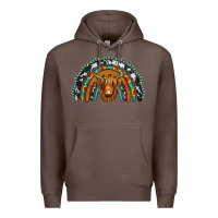 Coffee turquoise cowhide sunflower headband highland cow Premium Hoodie - Jasminsmagicworld