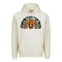 Oatmeal Heather turquoise cowhide sunflower headband highland cow Premium Hoodie - Jasminsmagicworld