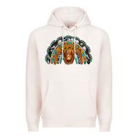 Pale Pink turquoise cowhide sunflower headband highland cow Premium Hoodie - Jasminsmagicworld