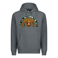 Rock turquoise cowhide sunflower headband highland cow Premium Hoodie - Jasminsmagicworld