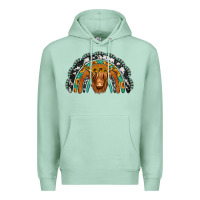 Seafoam turquoise cowhide sunflower headband highland cow Premium Hoodie - Jasminsmagicworld
