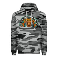 Slate Camo turquoise cowhide sunflower headband highland cow Premium Hoodie - Jasminsmagicworld