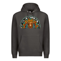 Smoke turquoise cowhide sunflower headband highland cow Premium Hoodie - Jasminsmagicworld