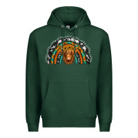 Sports Green turquoise cowhide sunflower headband highland cow Premium Hoodie - Jasminsmagicworld