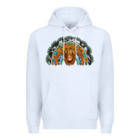 White turquoise cowhide sunflower headband highland cow Premium Hoodie - Jasminsmagicworld