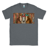 Charcoal Heather Horses with serape and leopard Classic Tee - RanaPortraitStore