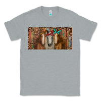 Heather Grey Horses with serape and leopard Classic Tee - RanaPortraitStore