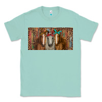 Seafoam Horses with serape and leopard Classic Tee - RanaPortraitStore