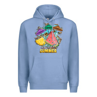 Colony Blue sweet summer watermelon pineapple fruits Premium Hoodie - RanaPortraitStore
