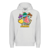 Dove Grey sweet summer watermelon pineapple fruits Premium Hoodie - RanaPortraitStore