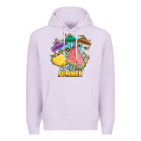 Lilac sweet summer watermelon pineapple fruits Premium Hoodie - RanaPortraitStore