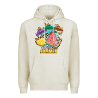 Oatmeal Heather sweet summer watermelon pineapple fruits Premium Hoodie - RanaPortraitStore