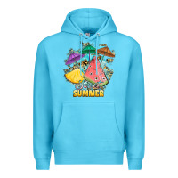 Ocean Blue sweet summer watermelon pineapple fruits Premium Hoodie - RanaPortraitStore