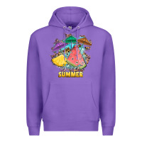 Purple sweet summer watermelon pineapple fruits Premium Hoodie - RanaPortraitStore