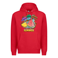 Red sweet summer watermelon pineapple fruits Premium Hoodie - RanaPortraitStore