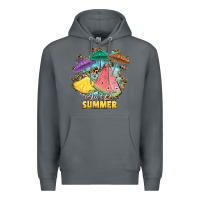 Rock sweet summer watermelon pineapple fruits Premium Hoodie - RanaPortraitStore