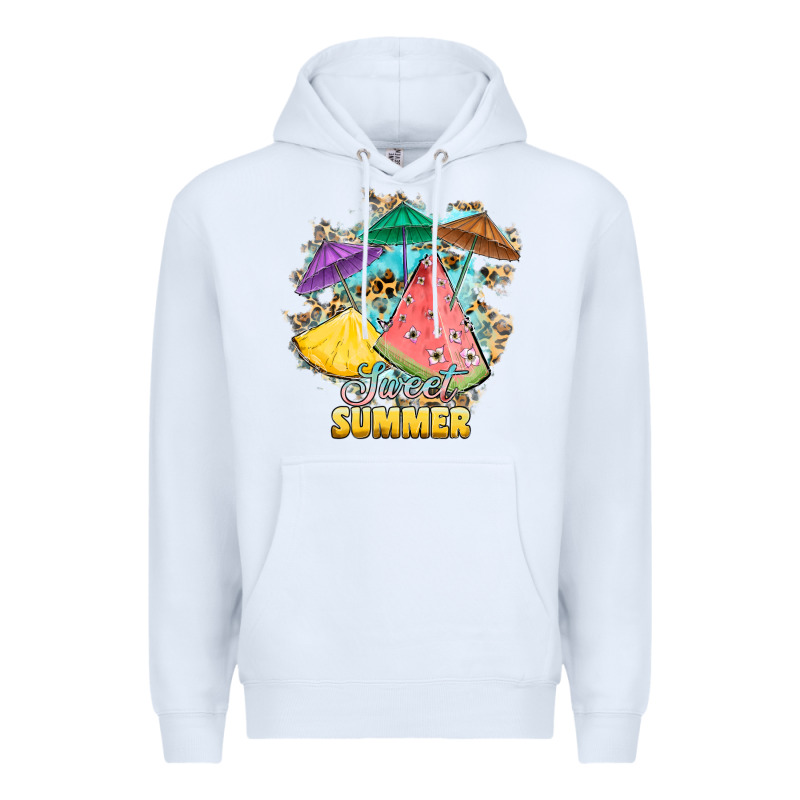 Sweet Summer Watermelon Pineapple Fruits Premium Hoodie by RanaPortraitStore | Teevron