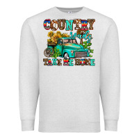 Oatmeal Heather country roads take me home Premium Sweatshirt - AdoDesignShop
