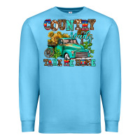 Ocean Blue country roads take me home Premium Sweatshirt - AdoDesignShop