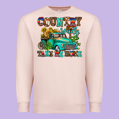 Country Roads Take Me Home Premium Sweatshirt Designed By Adodesignshop